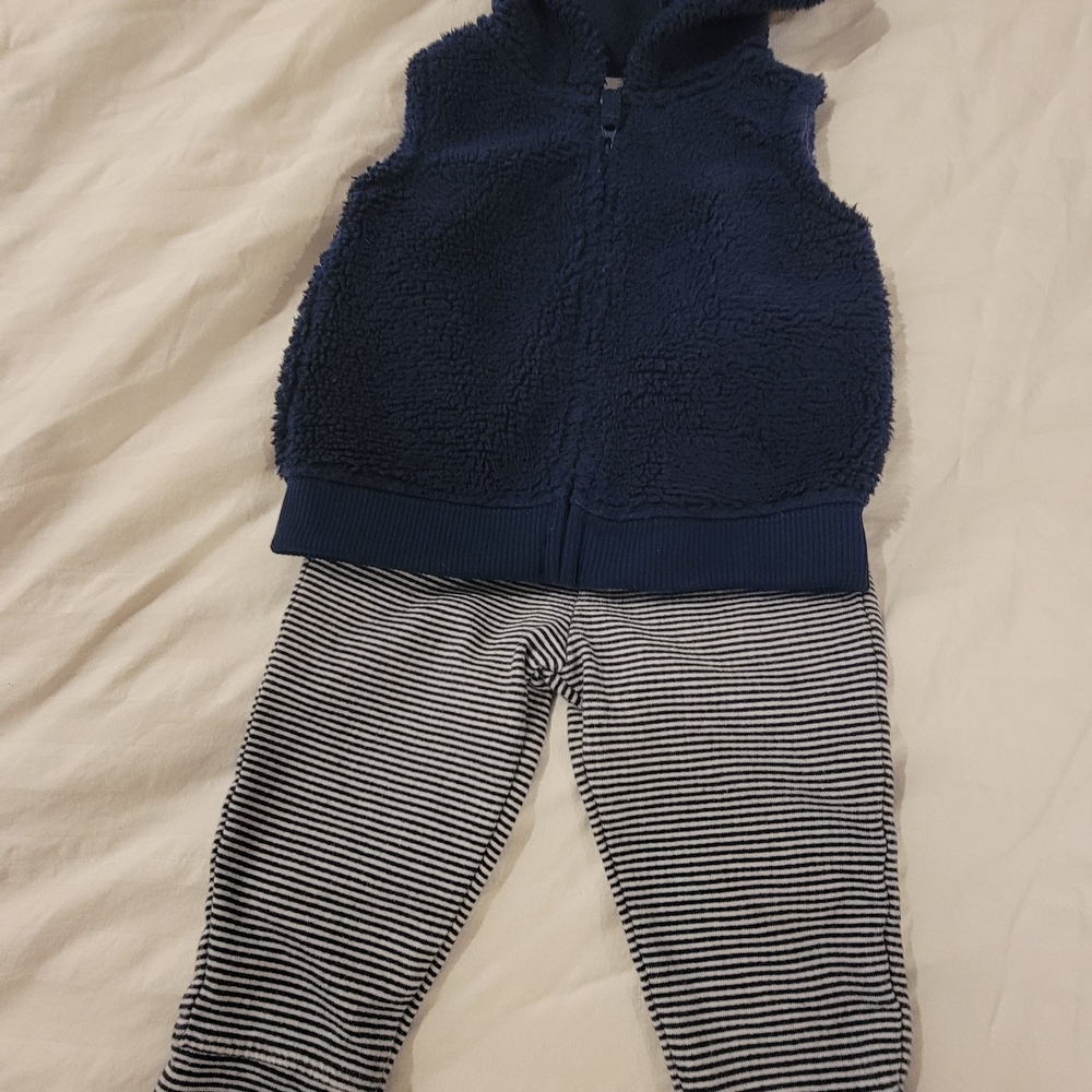 Carter's Navy and White Striped Leggings Set